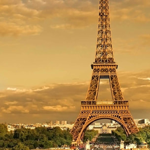 Affiche encadrée tour Eiffel Paris Affiche + cadre en métal - Noir