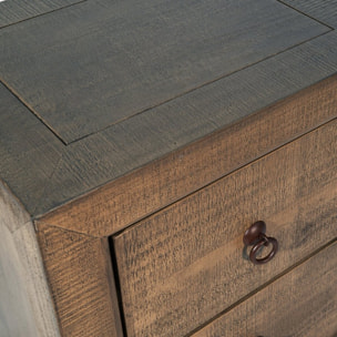 Table de chevet Oblak -bois massif d'araucaria-couleur nogal 50 x 60 x 40 cm