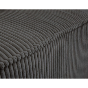 Colombine - module d'assise d'angle réversible - en velours côtelé - Gris foncé
