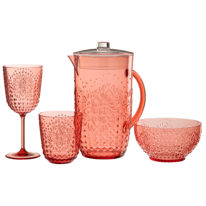 J-Line Pichet Plastque Rouge