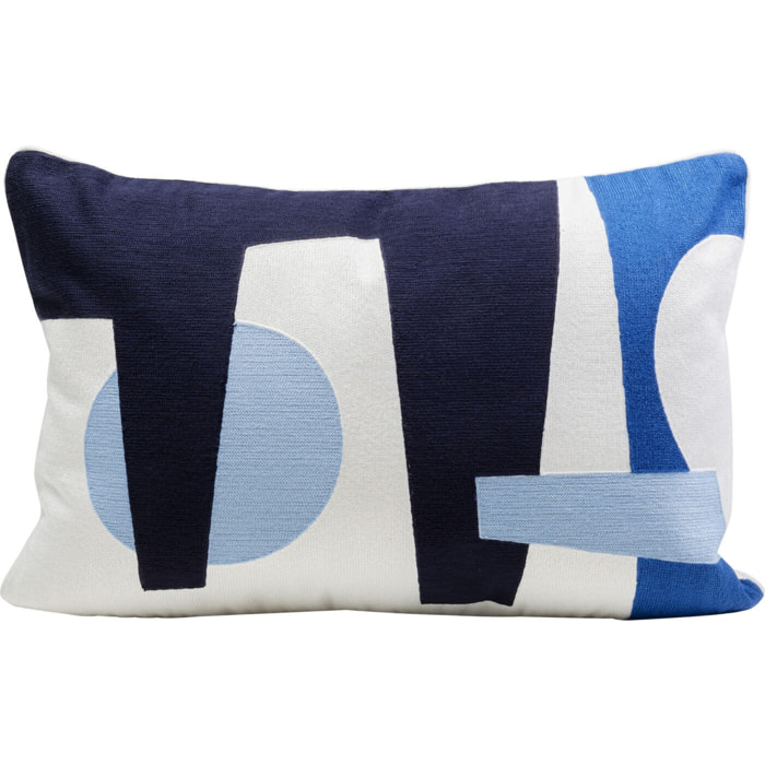 Coussin Forma bleu et blanc Kare Design