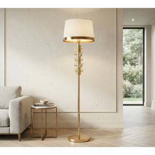 LAMPADA DA TERRA GOLD BUTTERFLY CM Ø 45X157