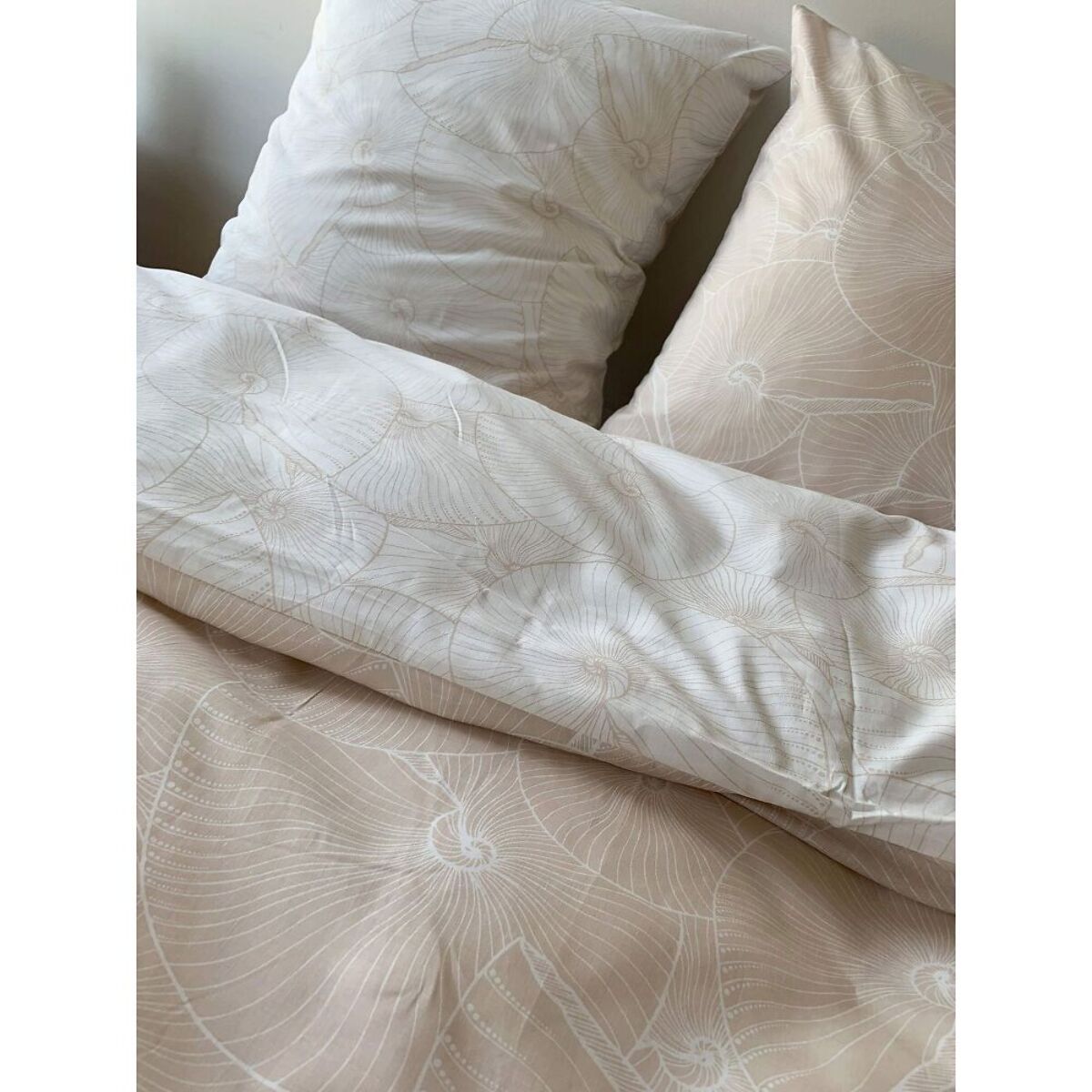 Parure Housse De Couette 3pcs 100% coton Lyocell 57fils Plage Revers.