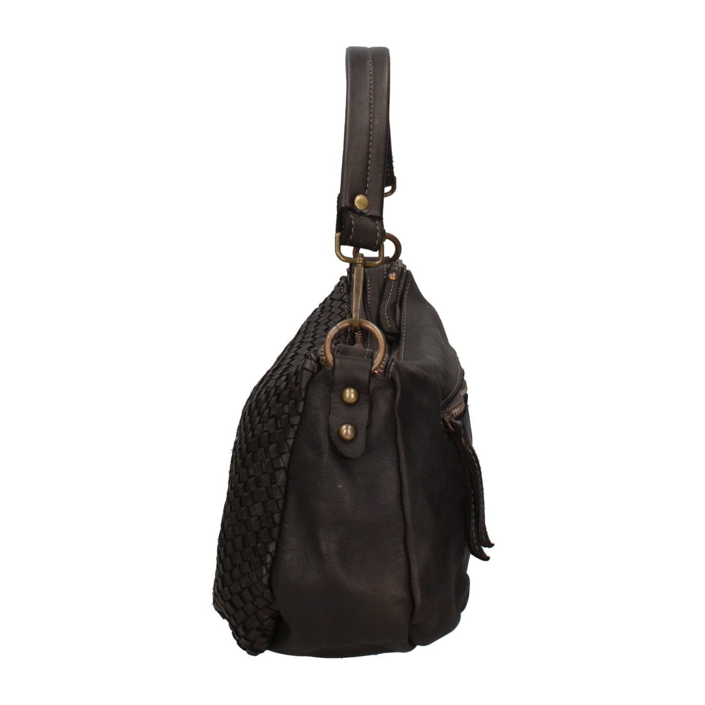 Borsa a spalla da donna - Modello Novella - Vera pelle - 31.0 x 18.0 x 12.0 cm