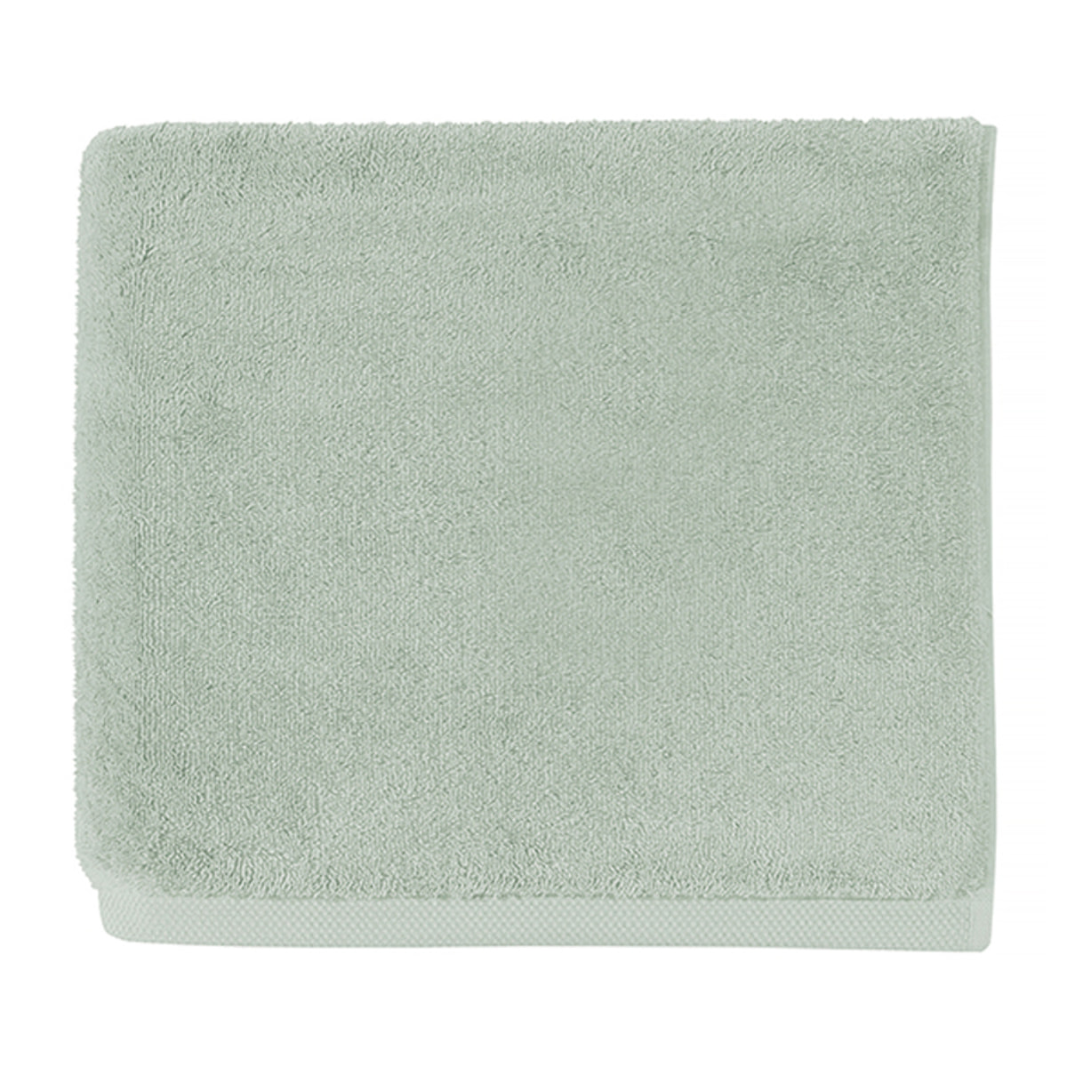 Drap de bain uni en coton peigné biologique, ESSENTIEL, Vert Eucalyptus