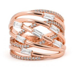 Anillo Tulzex acabado oro rosa 18k