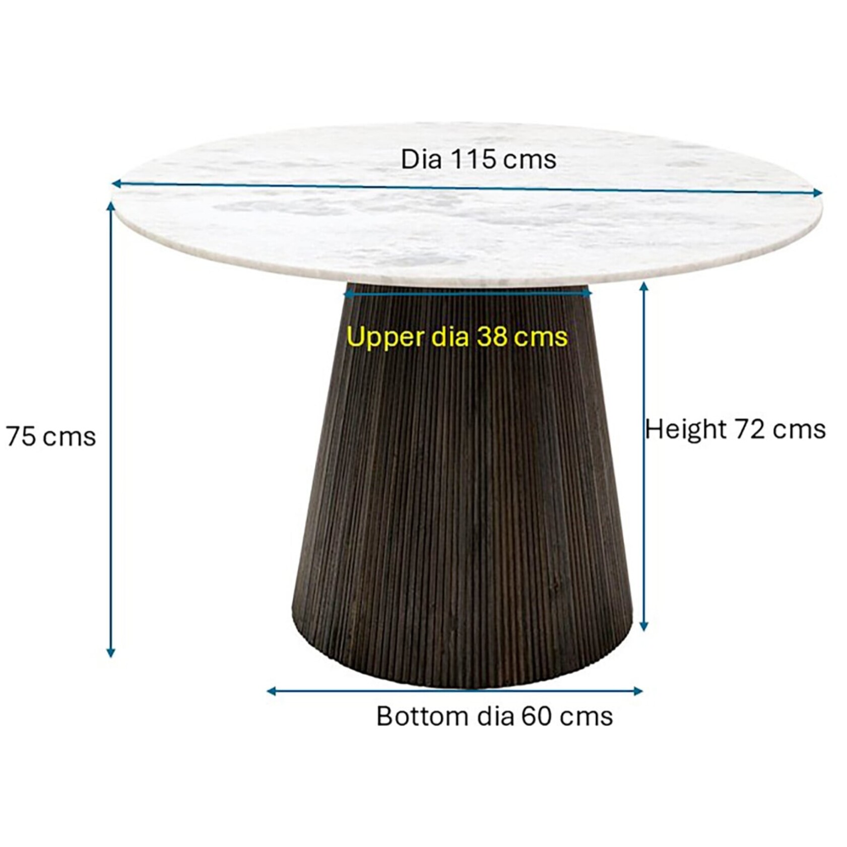 Table Glenn 115cm Kare Design