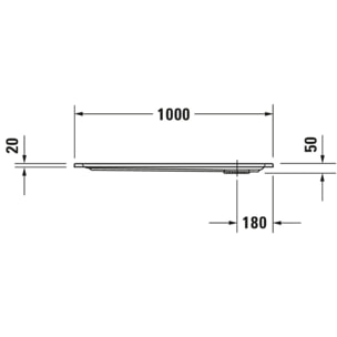 Receveur de douche 100 x 90 DURAVIT Starck Slimline