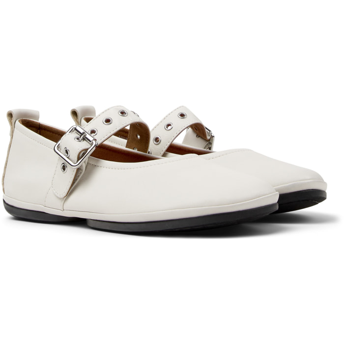 Bailarinas - CAMPER Right Nina - Blanco - Cuero liso