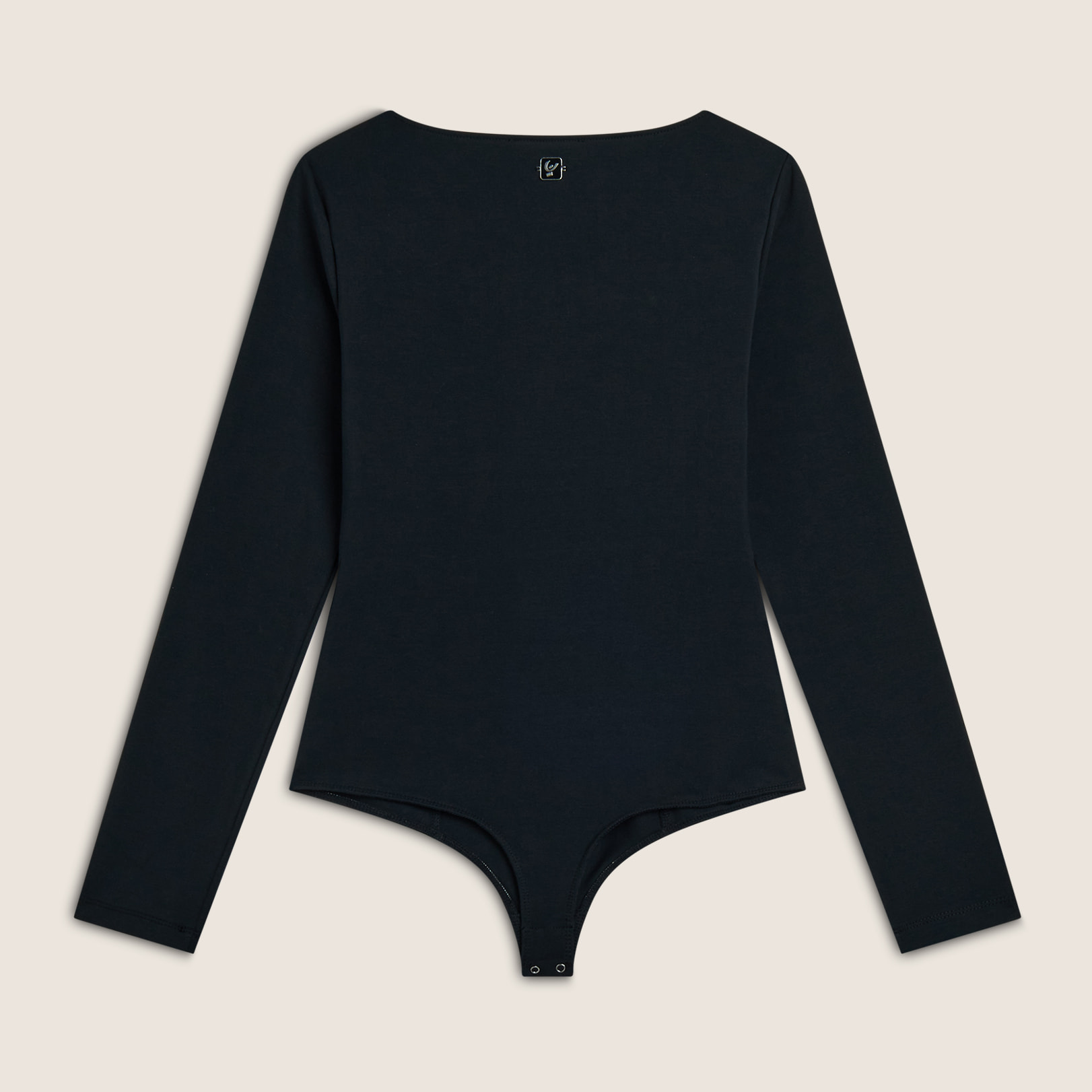 Body scollo quadrato in jersey di cotone organico