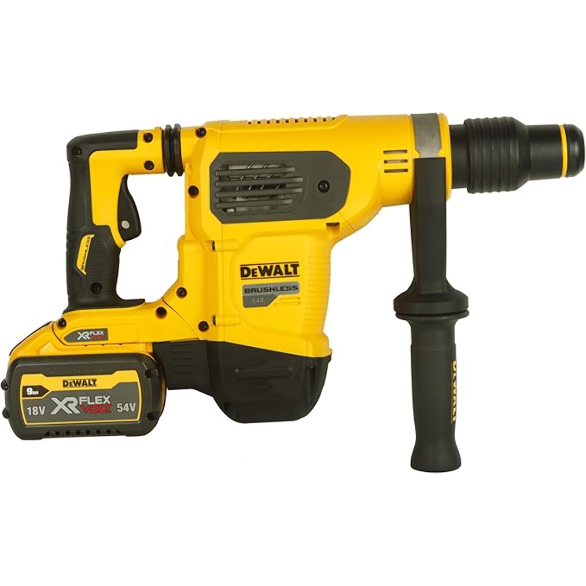 Marteau XR FLEXVOLT SDS Max - 6,0J 54V - DEWALT - avec 2 batteries 54V 9.0Ah - chargeur - coffret - DCH481X2