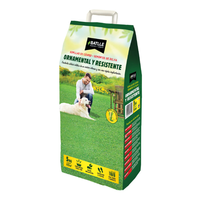 Semillas césped ornamental y resistente Batlle 5 Kg