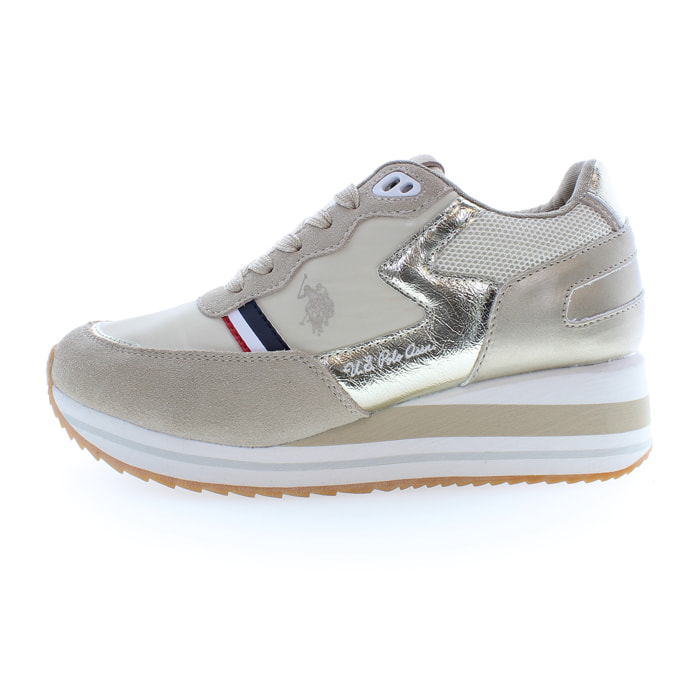 Sneakers U.S. Polo Assn Beige-Gold