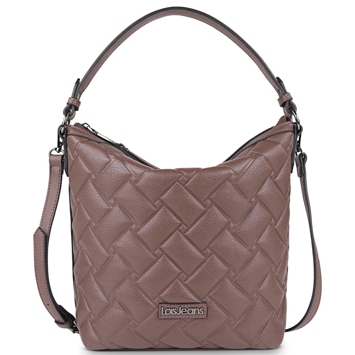 Bolso Hobo-Hombro Lois Dewey Marron Oscuro