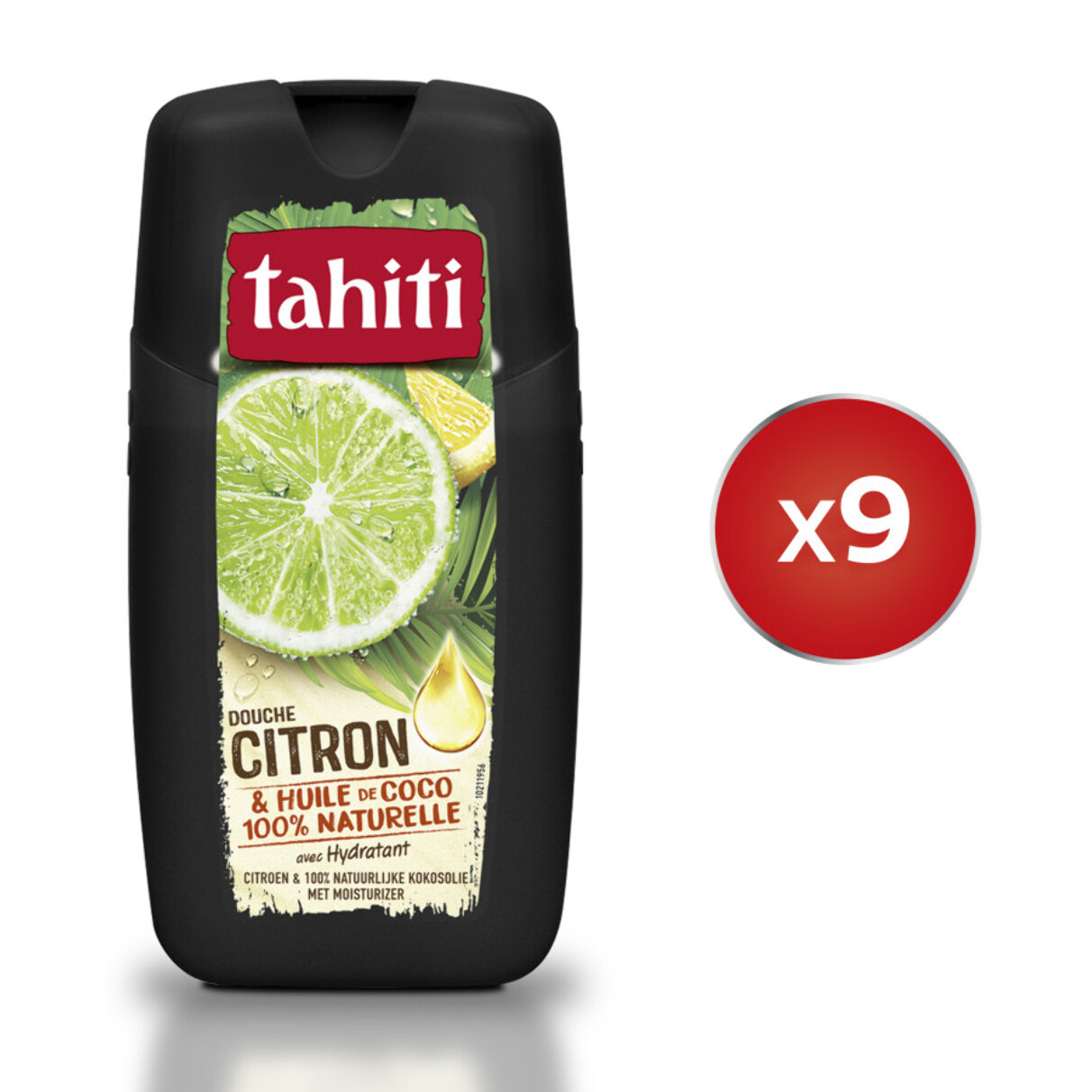 Pack de 9 - 3 lots de 3 - Gels douche Tahiti Citron & huile de coco 250ml