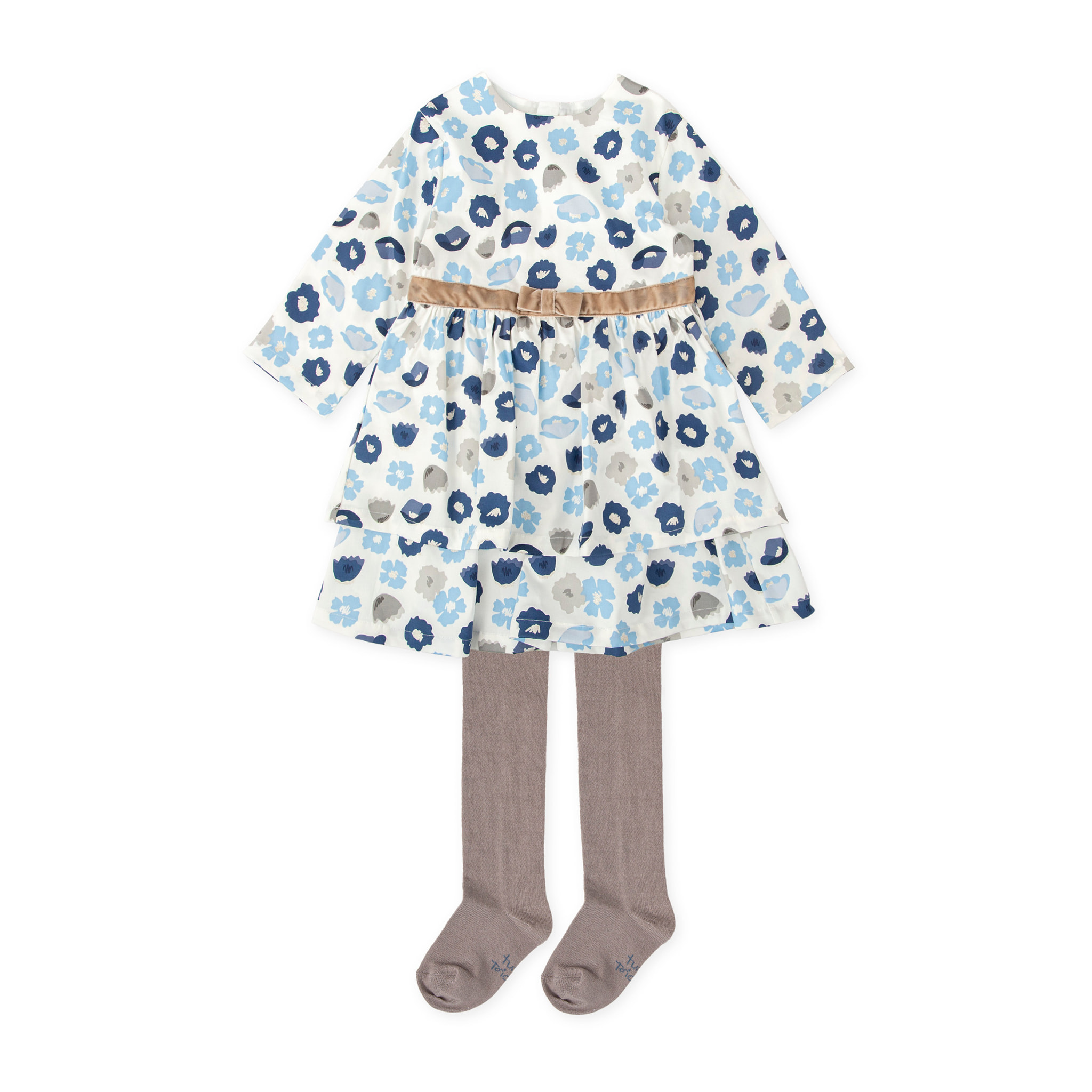 VESTIDO CON LEOTARDOS AZUL - Azul