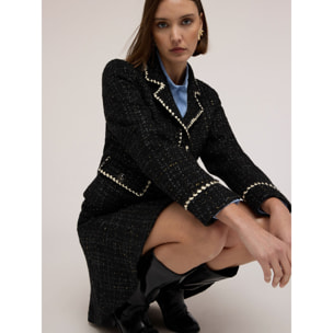 Motivi - Chaqueta de bouclé con bordes - Negro