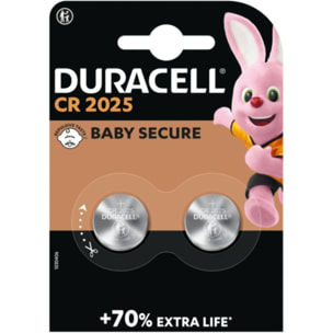 Pile DURACELL Lithium DL/CR 2025, pack de 2 unités