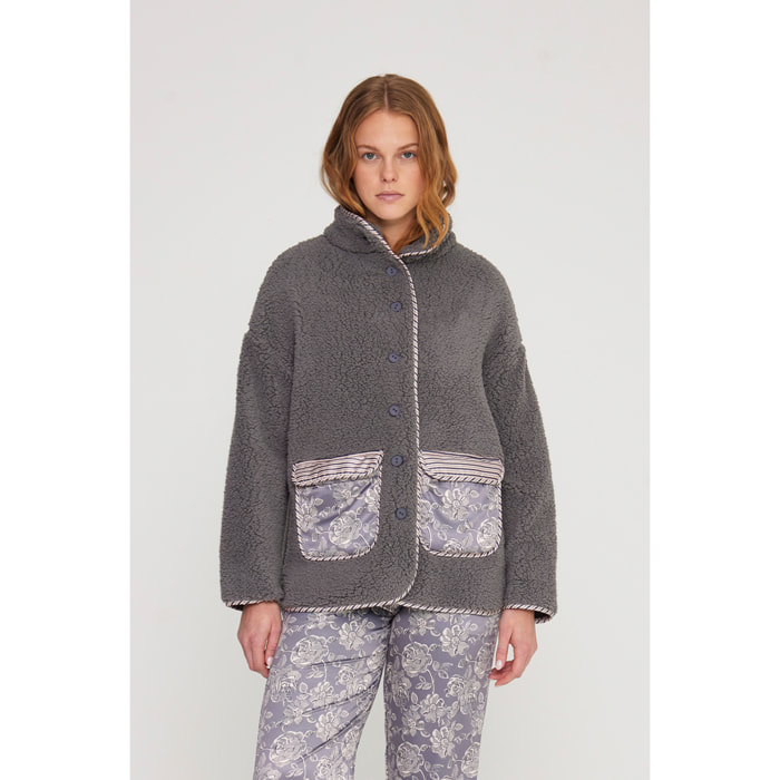 Giacca donna lisette in eco pelliccia e raso Noidinotte