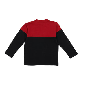 Camiseta de manga larga horizontal bicolor para niños de la clase Junior