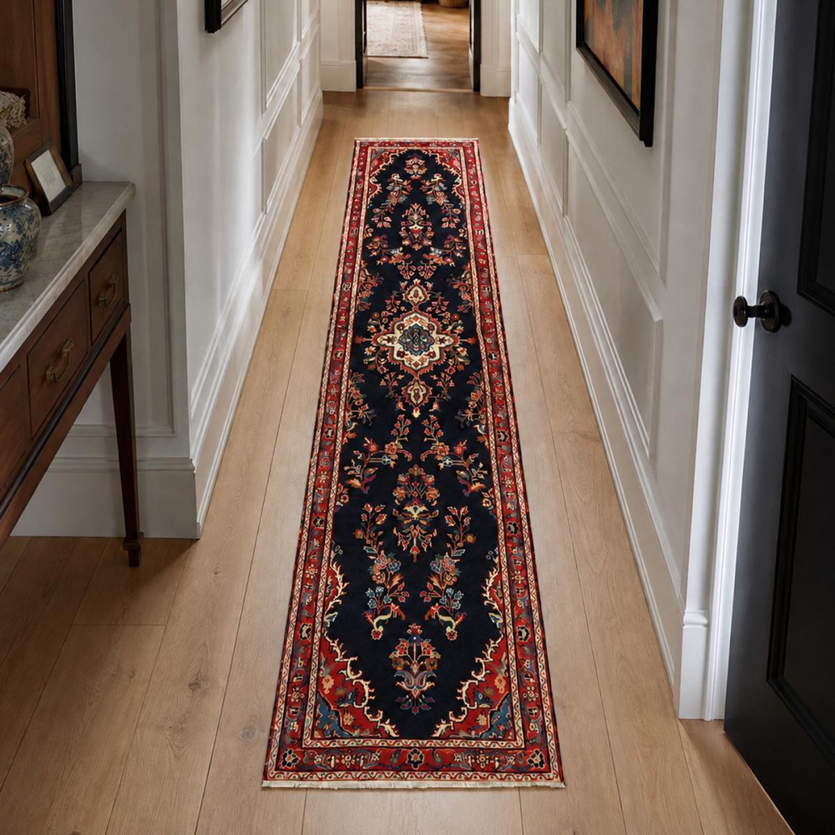 Tapis d'orient, motif oriental en laine naturelle, GABUDIF