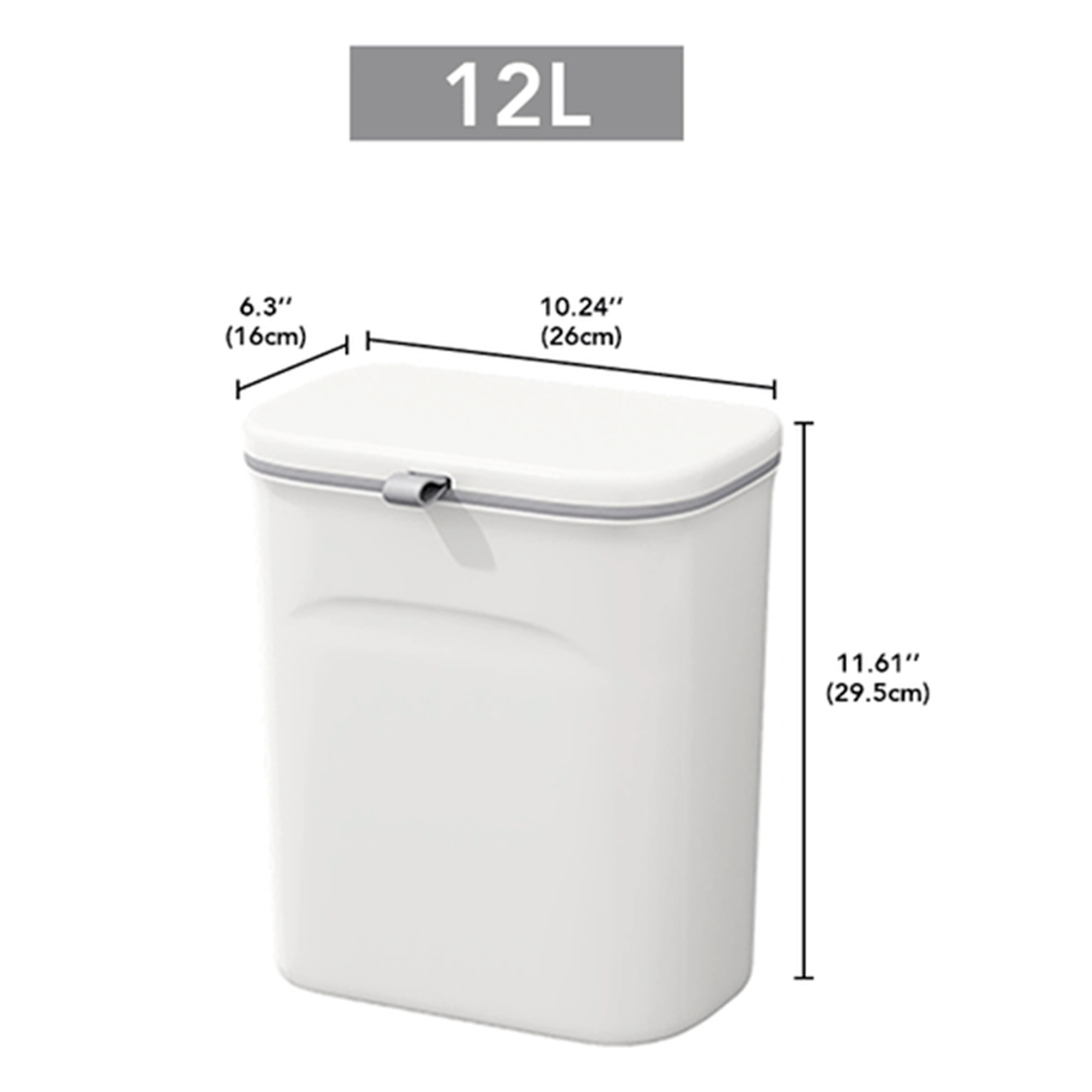 Multifuncional papelera de cocina montada en la pared 12 l