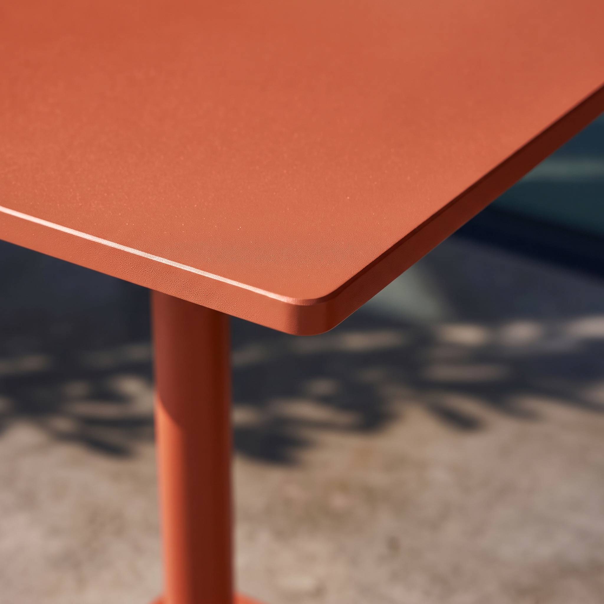 Table de jardin bistrot carré acier 2 places 70 cm intérieur/extérieur  OREA