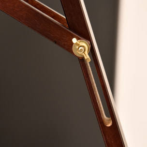 Caballete de Pintura de Madera Caballete de Dibujo con ángulo Ajustable de 75° Soporte Trípode y Pincel para Lienzos 51,5x71,5x134,5 cm Café