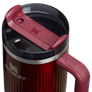 Borraccia Termica Con Cannuccia - 1,18L - QUENCHER® H2.0 FLUTED TUMBLER - Garnet Shine
