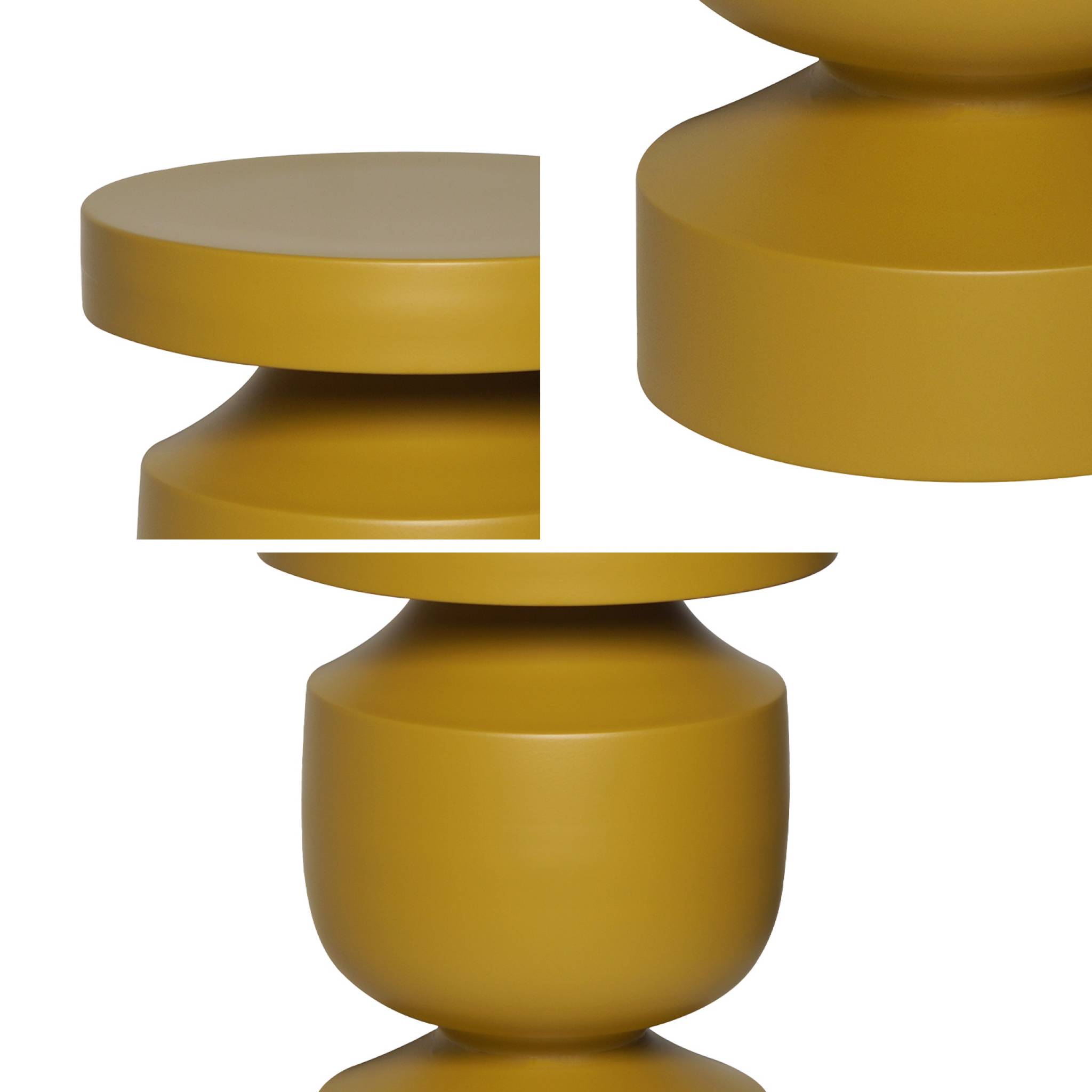 Table d'appoint, bout de canapé, table de chevet métal Ø30,5 x H43,5cm ALMA