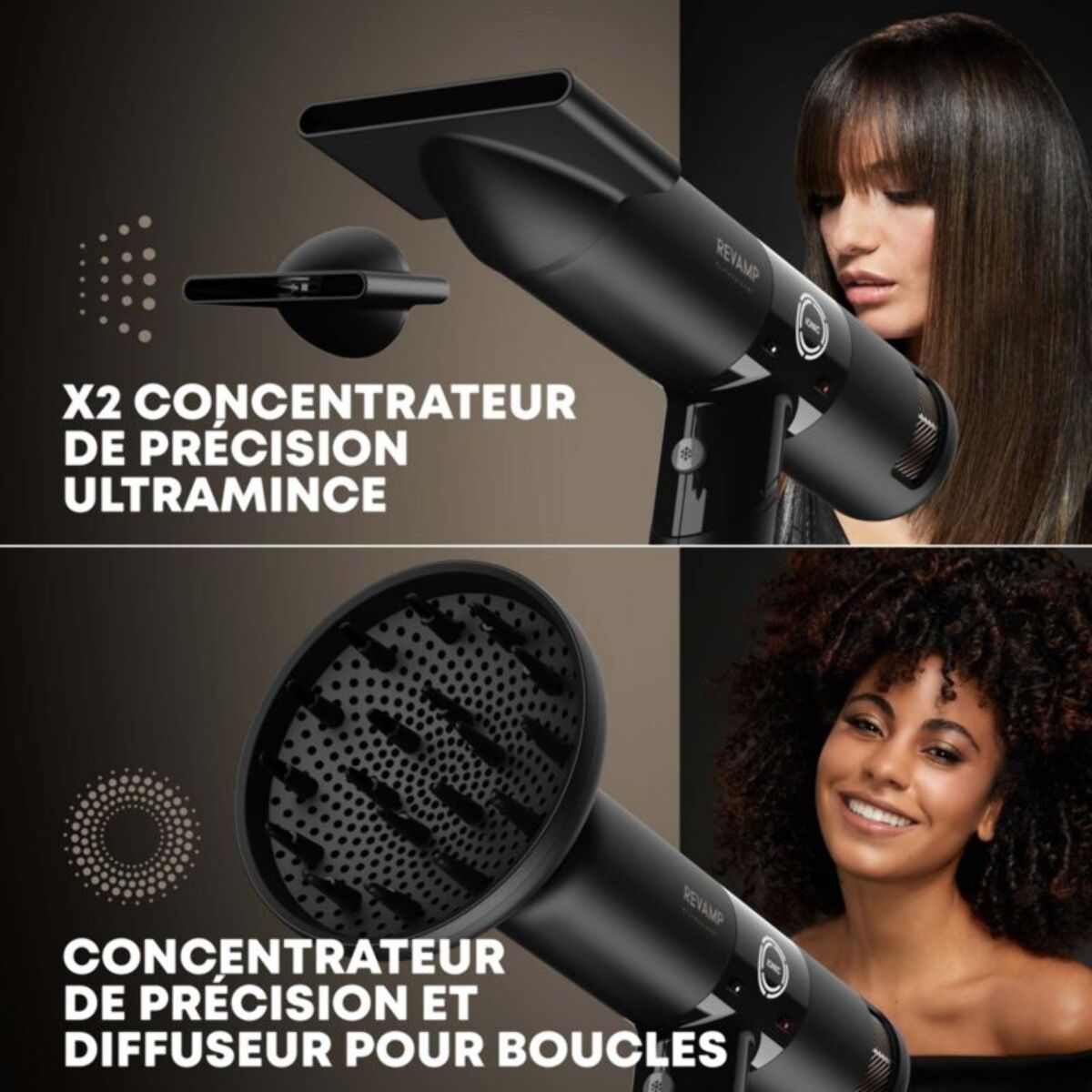 Sèche cheveux REVAMP Ionique Progloss Enigma révélation