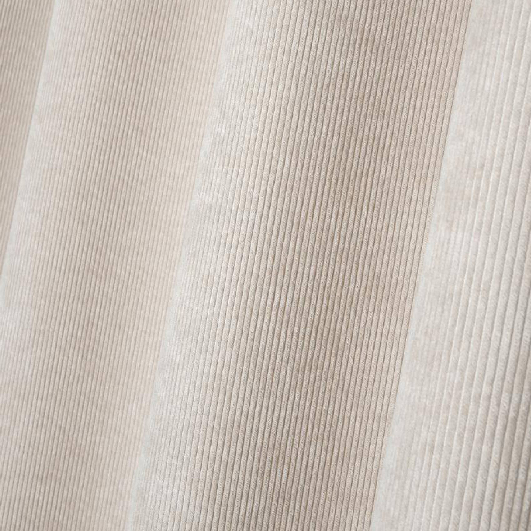 Rideau à oeillets en velours côtelé - Naturel