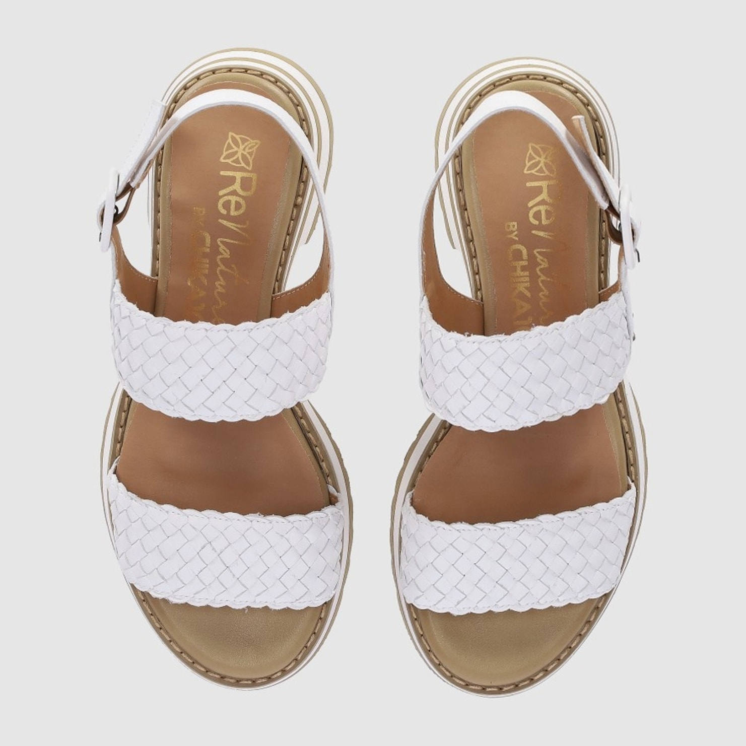 Sandalias de Piel - Blanco - Tacón: 4 cm