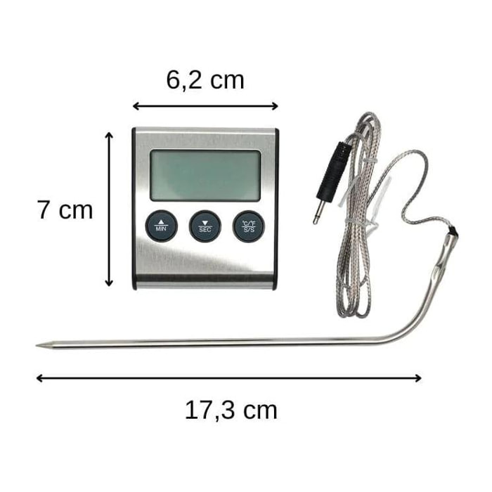 Thermomètre de cuisson digital à sonde Fackelmann
