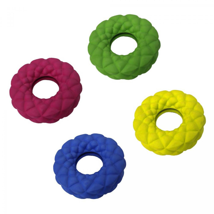 Gioco cane con anello in gomma naturale - Panton colori assortiti - Croci