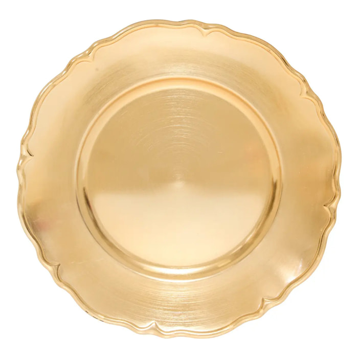 ASSIETTE ARABESQUE DORE D33CM