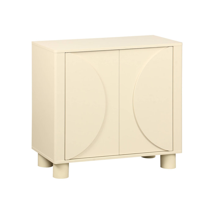 Buffet décor bois 2 portes réversibles 80cm PONDI