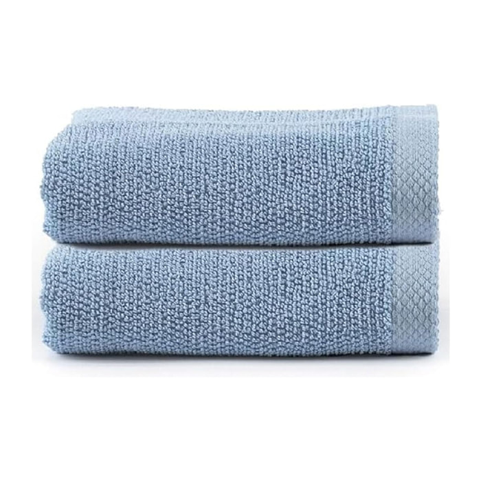 INTRECCI HOME Set Bagno 2 Asciugamani Ospite, in Puro Cotone 500 g,Morbidezza Extra, Assorbenza Superiore, Elegante e Durevole