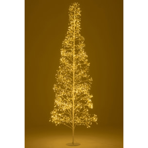 J-Line décoration Arbre 2700 Led - métal - blanc - large