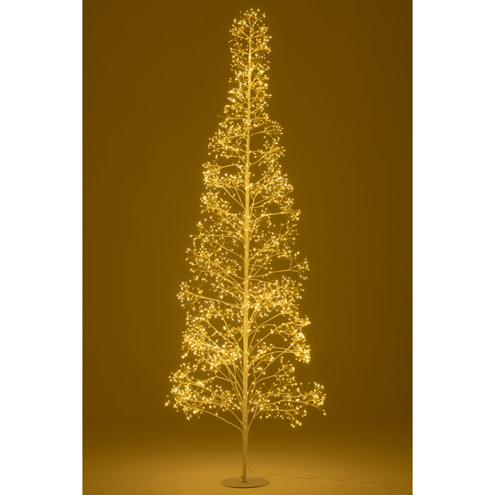 J-Line décoration Arbre 2700 Led - métal - blanc - large