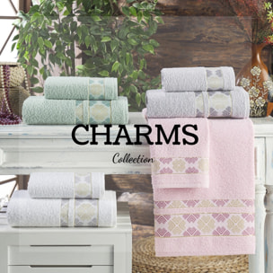 SET ASCIUGAMANI COTTON MANIA – CHARMS - VERDE CHIARO SALVIA