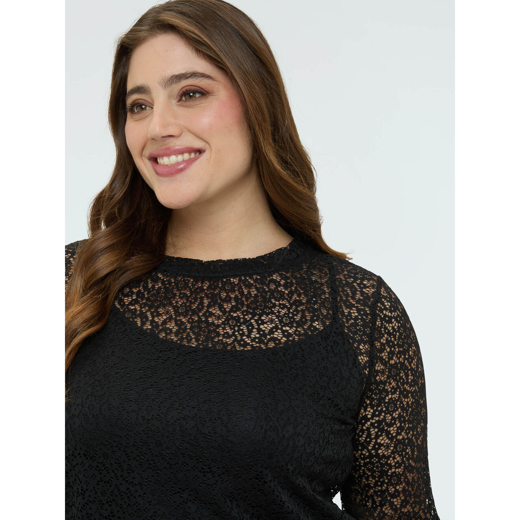 Fiorella Rubino - T-shirt in pizzo traforato - Nero