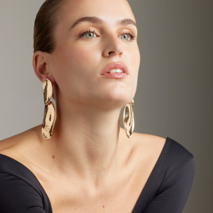 Pendientes Lux by Lux acabadoss en oro amarillo 18k