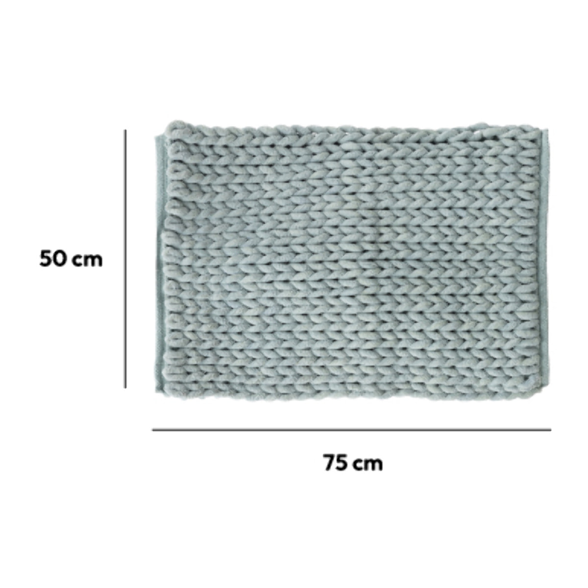 Tapis de bain 50x75cm "Colorama" bleu artic