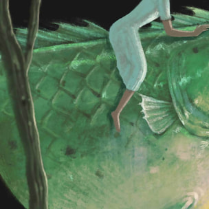 Tableau rêve aquatique à la monture poisson Toile imprimée