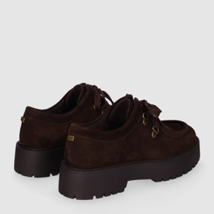 Zapatos de Piel - Marron - Tacón: Bajo