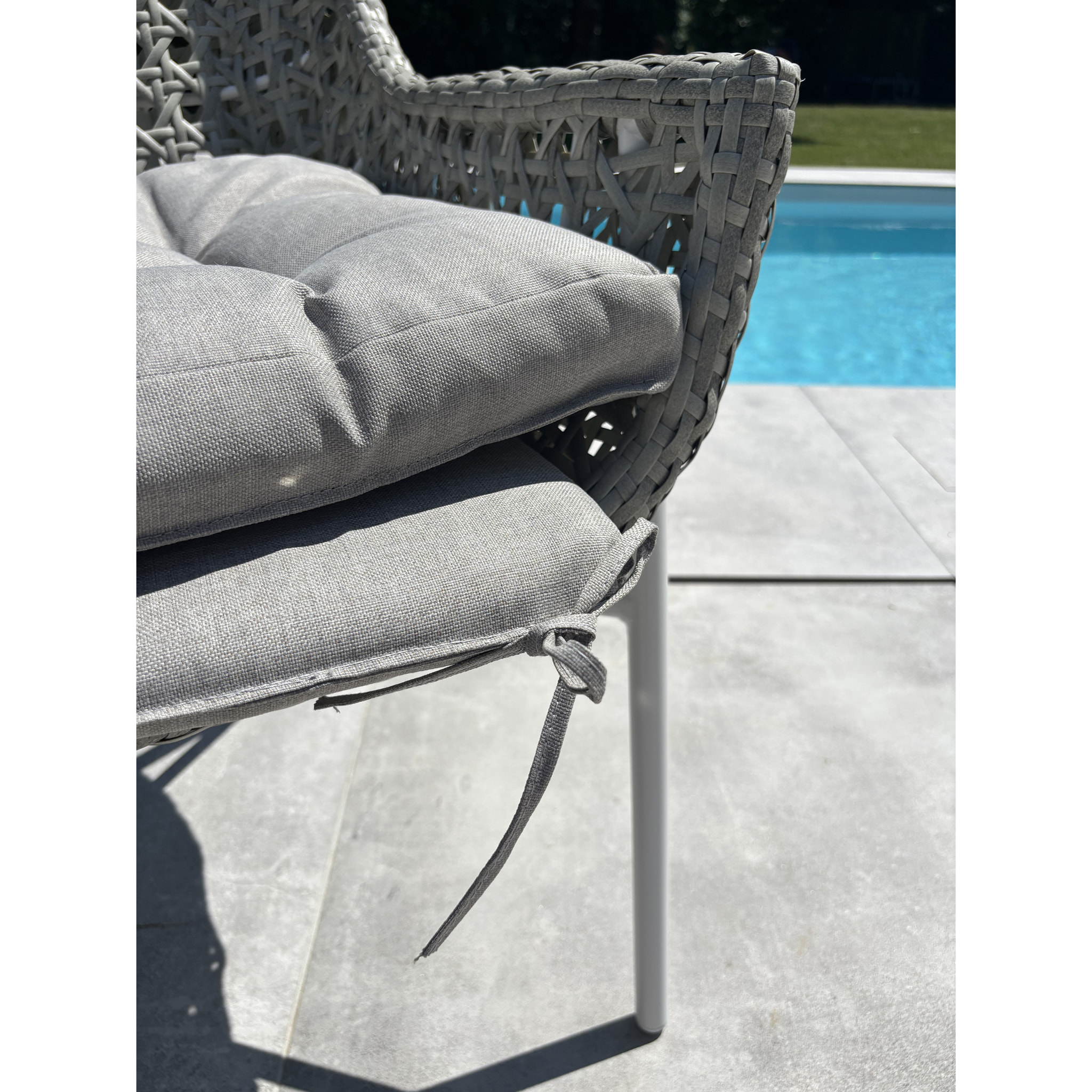ELBA - Lot de 2 fauteuils de jardin en aluminium