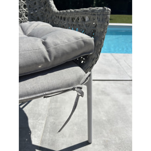 ELBA - Lot de 2 fauteuils de jardin en aluminium