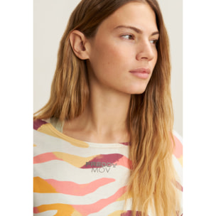 Set T-shirt Cropped multicolore e Canotta
