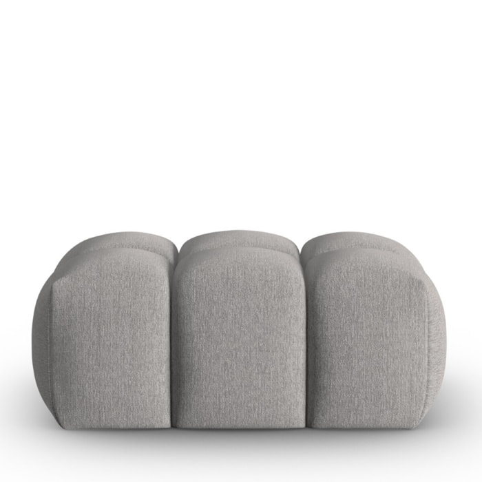 Pouf "Lorella" en tissu structurel beige foncé